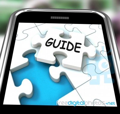 Guide Smartphone Means Web Instructions And Help Stock Image