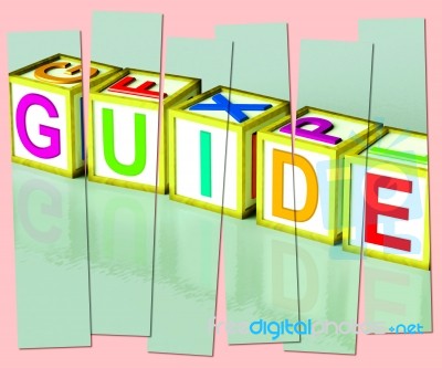 Guide Word Show Advice Assistance And Recommendations Stock Image