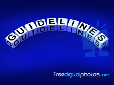 Guidelines Dice Show Instructions Protocol And Policies Stock Image