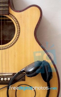 Guitar Close Up Stock Photo