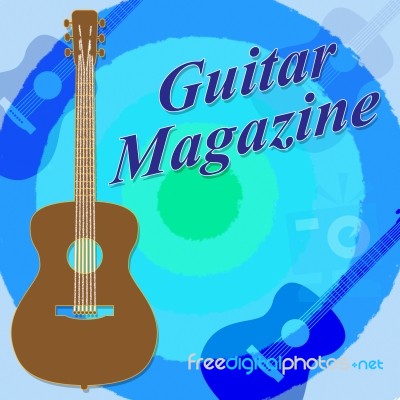 Guitar Magazine Indicates Guitars Magazines And Rock Stock Image