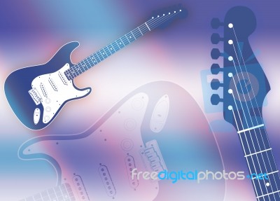 Guitar Solitaria Stock Image