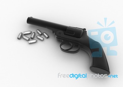 Gun And Ammunition Stock Image