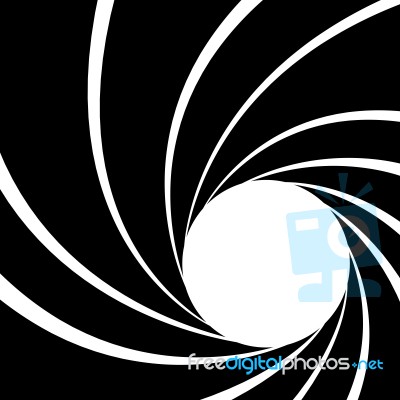 Gun Barrel Effect A Classic Theme Black And White Stock Image