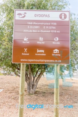 Gydo Pass Sign By The Road In Western Cape South Africa Stock Photo