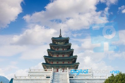 Gyeongbokgung Palace In Seoul, Korea Stock Photo