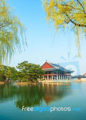 Gyeongbokgung Palace In Spring,korea Stock Photo