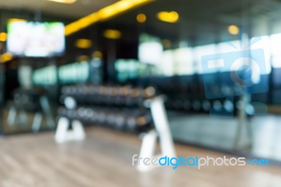 Gym Blurred Background Stock Photo