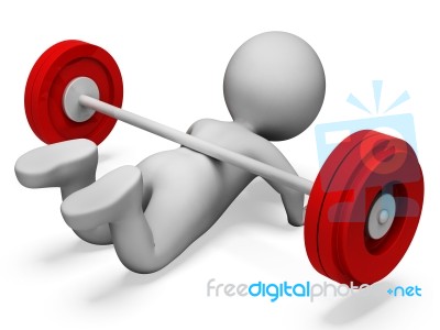 Gym Weak Shows Physical Activity And Complication 3d Rendering Stock Image