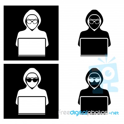 Hacker Icon Stock Image