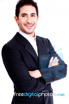 Hadsome Business Man Smiling Stock Photo