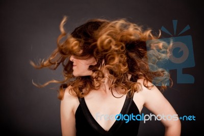 Hair Flick Stock Photo