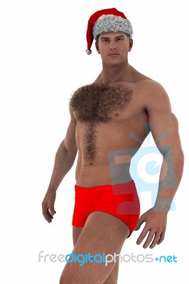 Hairy Santa Stock Image