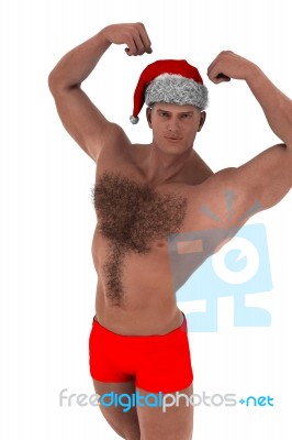 Hairy Santa Stock Image