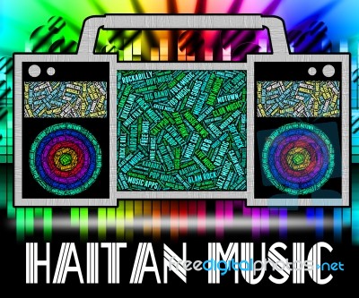 Haitian Music Indicates Sound Track And Acoustic Stock Image