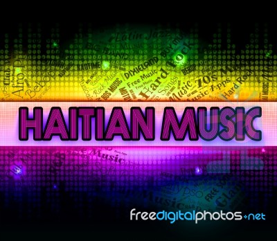 Haitian Music Means Sound Track And Audio Stock Image