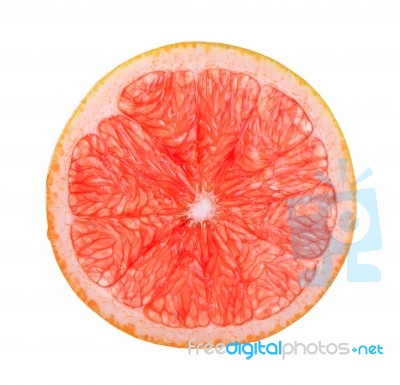 Half Of Grapefruit Isolated On The White Background Stock Photo