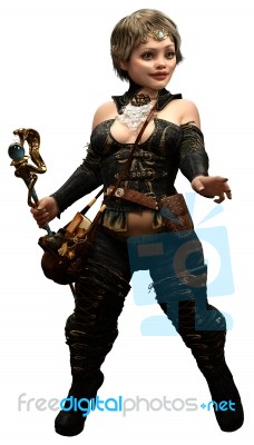 Halfling Mage Stock Image