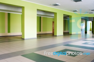 Hall In Office Building Stock Photo