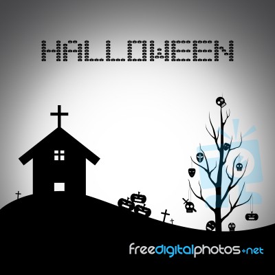 Halloween Background.  Illustration Stock Image