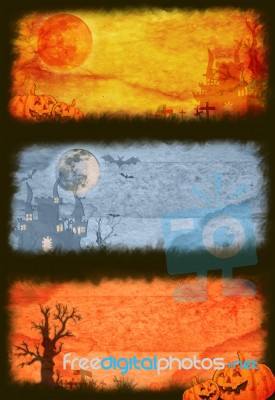 Halloween Banners Stock Image