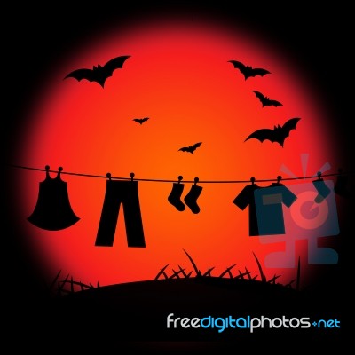 Halloween Bat Represents Trick Or Treat And Abstract Stock Image