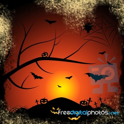 Halloween Bats Represents Trick Or Treat And Autumn Stock Image