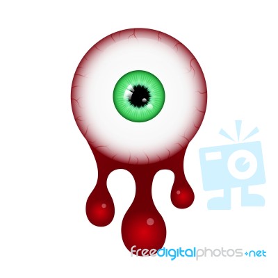 Halloween Blood Eyeball Stock Image