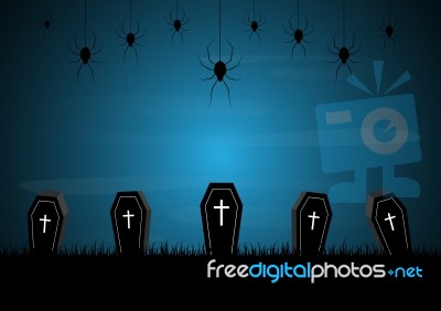 Halloween Coffin Spider  Stock Image