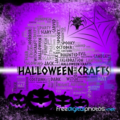 Halloween Crafts Represents Trick Or Treat And Art Stock Image