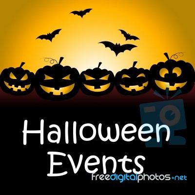 Halloween Events Means Trick Or Treat Function Stock Image