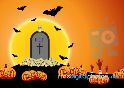 Halloween Gravestone  Stock Image
