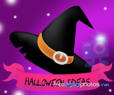 Halloween Ideas Means Trick Or Treat And Autumn Stock Image