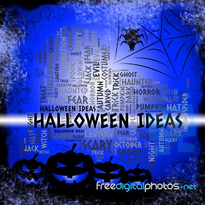 Halloween Ideas Means Trick Or Treat And Celebration Stock Image