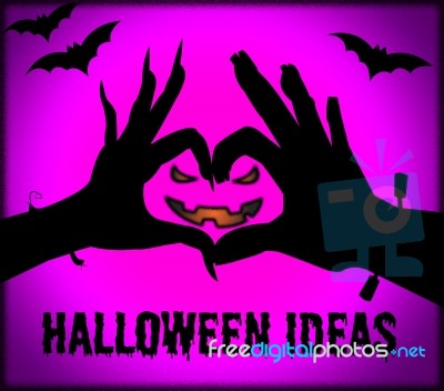 Halloween Ideas Represents Trick Or Treat And Autumn Stock Image