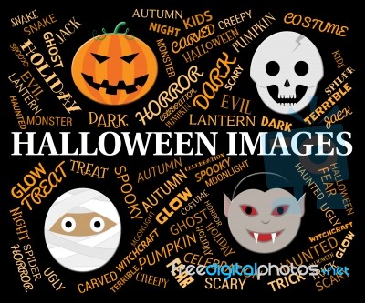 Halloween Images Shows Trick Or Treat And Autumn Stock Image