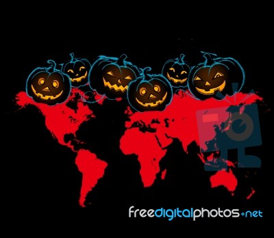 Halloween In The World Stock Image