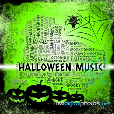 Halloween Music Represents Trick Or Treat And Autumn Stock Image