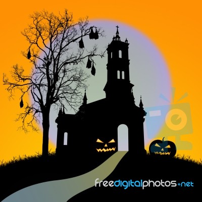 Halloween Night,useful For Some Halloween Concept Stock Photo