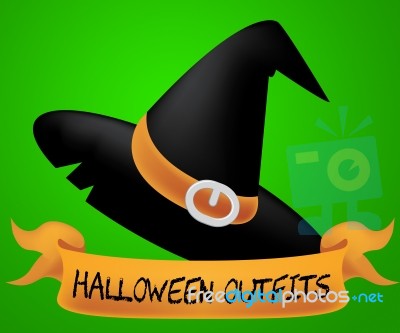 Halloween Outfits Represents Trick Or Treat And Autumn Stock Image