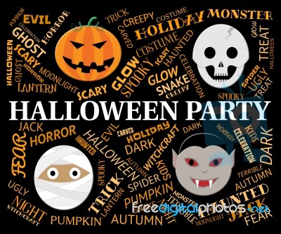 Halloween Party Shows Parties Celebration And Ghosts Stock Image