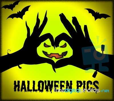 Halloween Pics Shows Spooky Pictures Or Images Stock Image