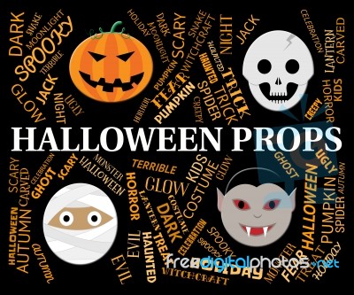 Halloween Props Means Trick Or Treat Accessories Stock Image