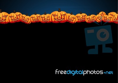 Halloween Pumpkin Graveyard Grass Stock Image