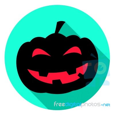 Halloween Pumpkin Icon Shows Squash Symbols And Symbol Stock Image