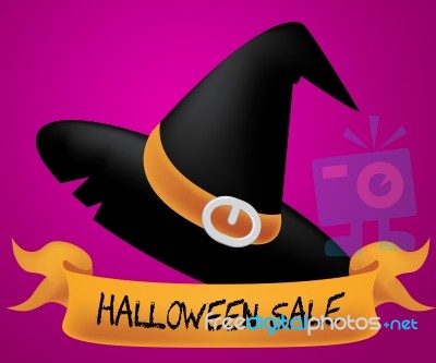 Halloween Sale Indicates Trick Or Treat 3d Illustration Stock Image