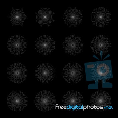 Halloween Spider Web Line Icon Stock Image