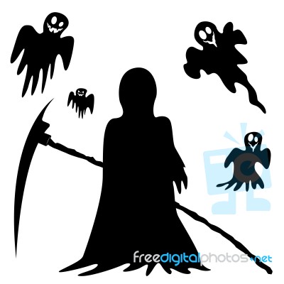 Halloween Spooky Isolated On White Background Stock Image