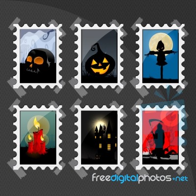 Halloween Stamp Stock Image