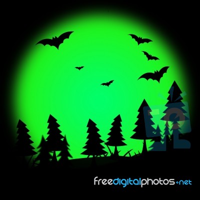 Halloween Tree Represents Trick Or Treat And Autumn Stock Image